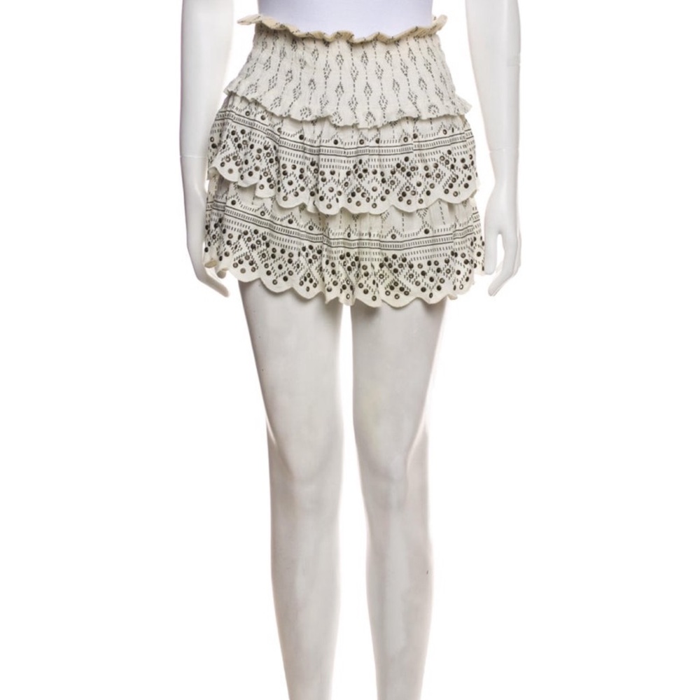 Isabel Marant embroidered accent mini skirt